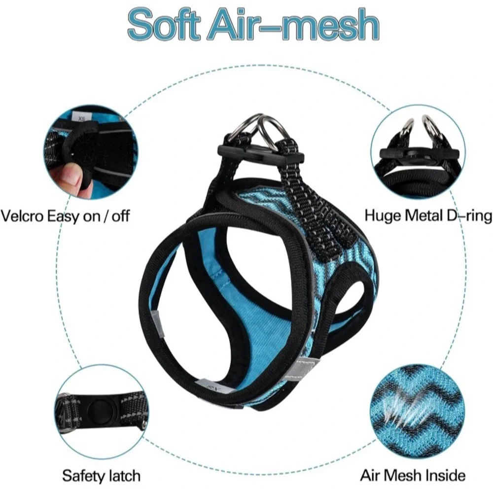Blue Pet Harness and Leash Set